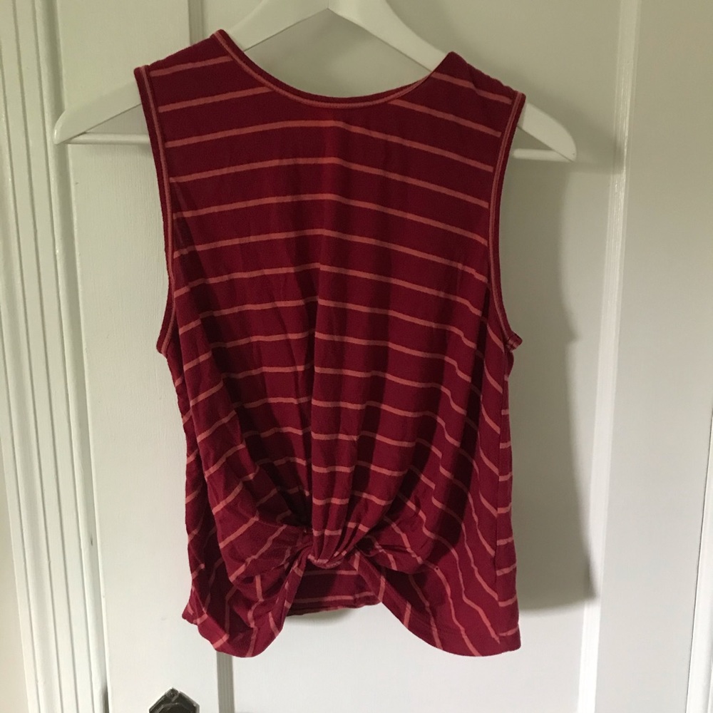 EUC Nordstrom striped twist front crop top